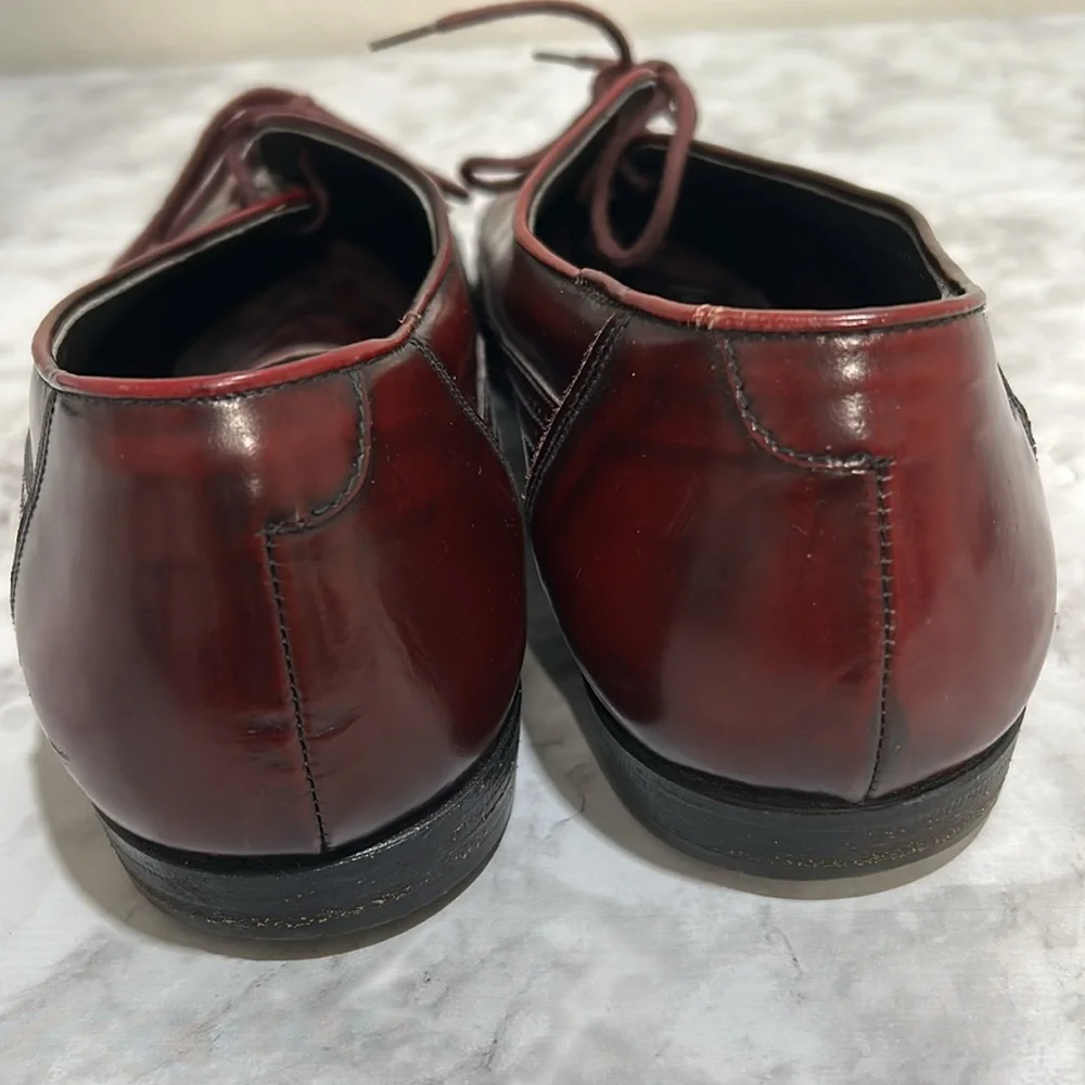 BRUNO MAGLI STEWARD MENS DRESS SHOES LEATHER MADE IN ITALY BURGUNDY Sz 9 - Picture 9 of 11